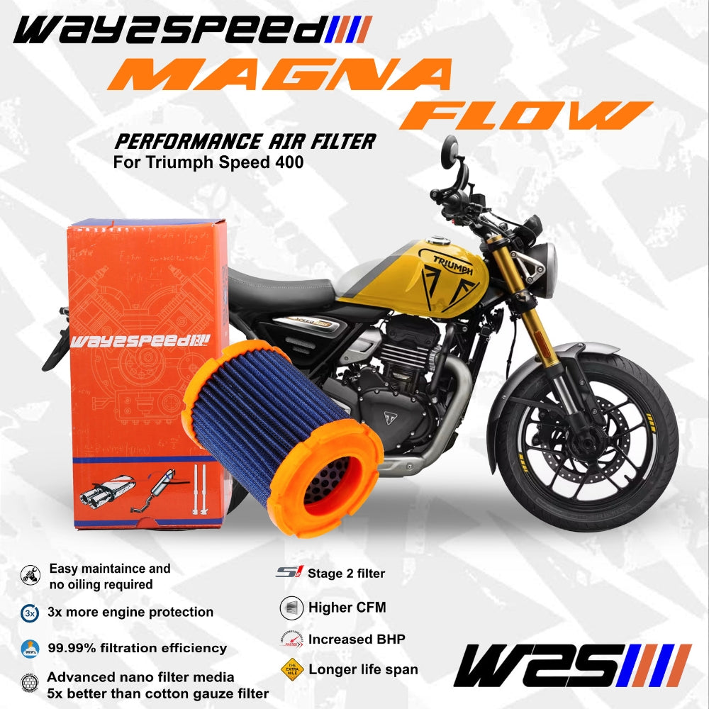 Triumph Speed 400 | Performance Air Filter | Way2speed ( W2S ) Magna Flow